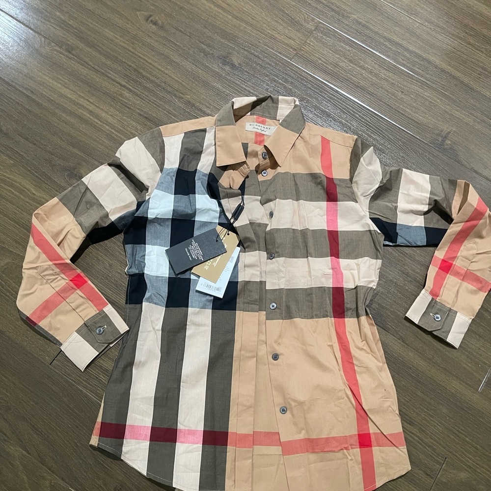 Burberry Beige and Red Checkered women Shirt - Picture 2 of 5